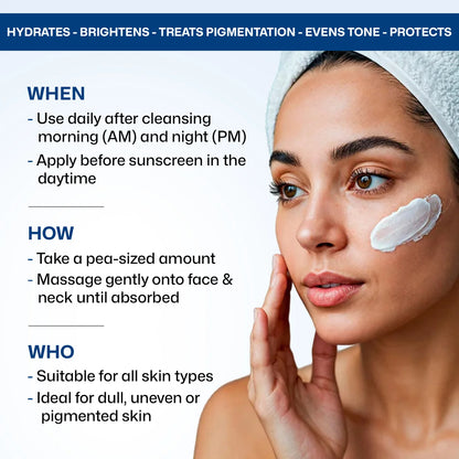 Layer Theory Advanced Skin Brightening Face Cream with Tranexamic Acid 5%, Alpha Arbutin 7% & Niacinamide 5% | Brightens, Repairs & Evens Skin Tone | 30g