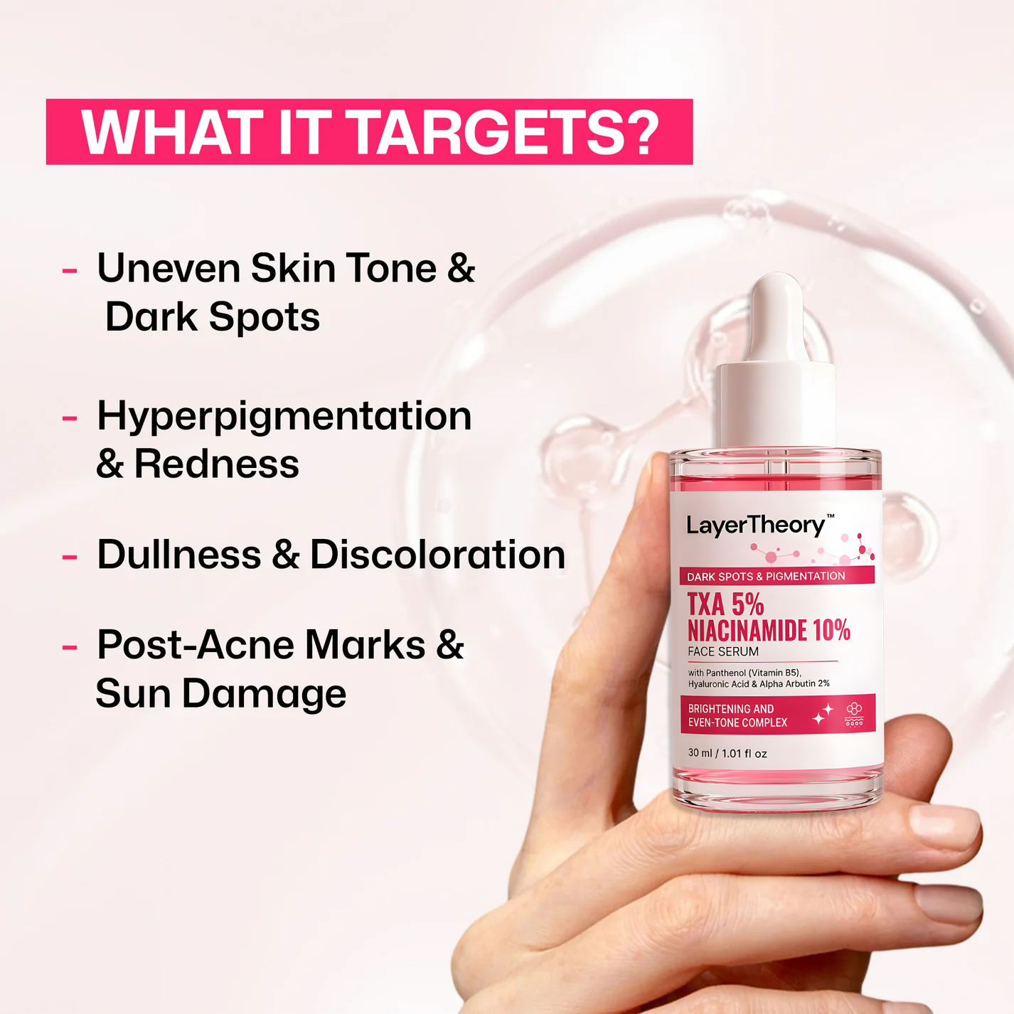 LayerTheory TXA 5% & Niacinamide 10% Face Serum | Brightens Skin, Evens Tone, Fades Dark Spots & Pigmentation