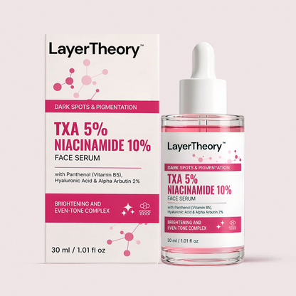LayerTheory TXA 5% & Niacinamide 10% Face Serum | Brightens Skin, Evens Tone, Fades Dark Spots & Pigmentation