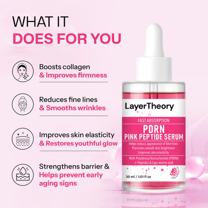 Layer Theory PDRN Pink Peptide Face Serum | Brightening & Glow